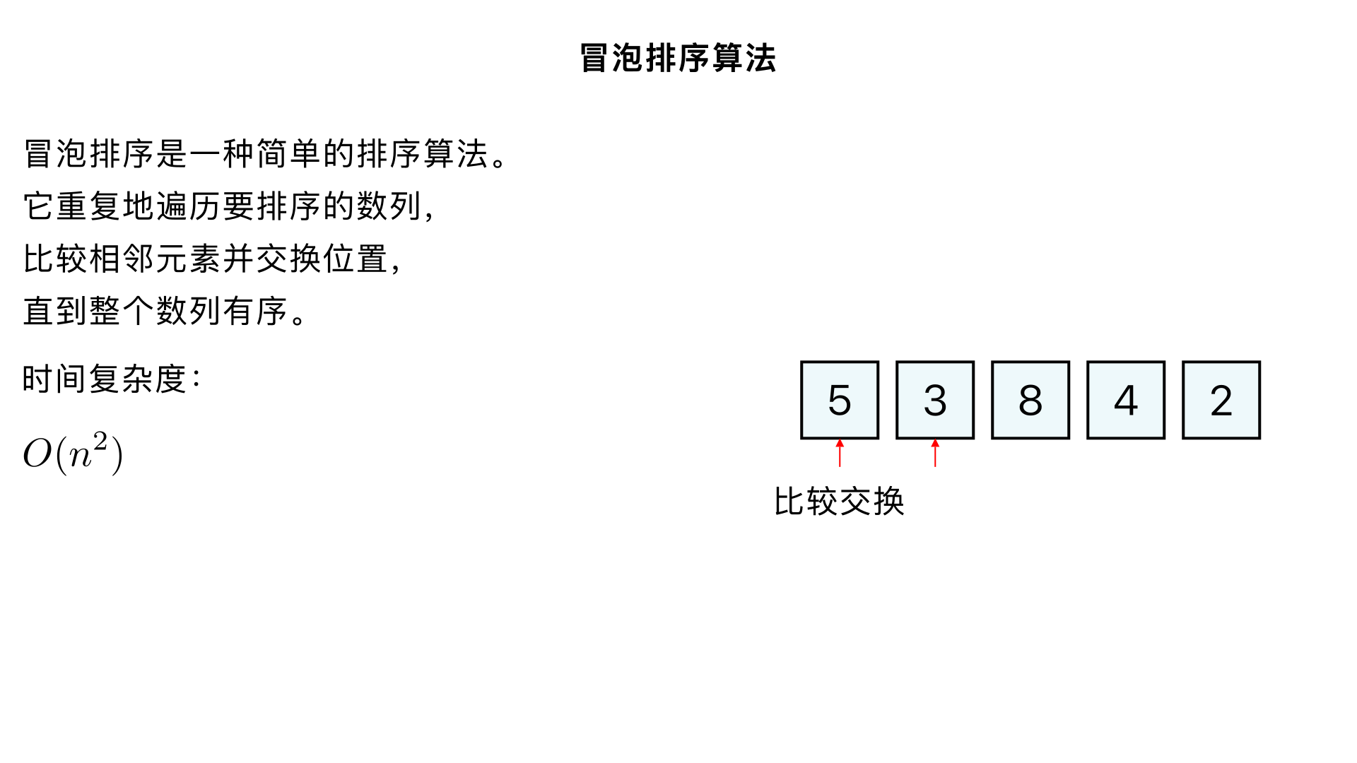 帮我解释下冒泡排序的过程