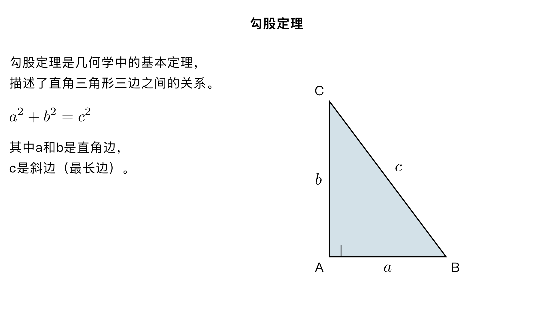 Explain pythagorean theorm